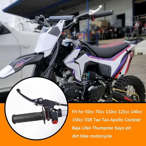Folding Clutch Brake Lever Cable Throttle Handle Grips Cable Kit for 50cc 70cc 110cc 125cc 150cc Apollo RFZ125 DBX15 X18 X19 Tao Tao DB17 DB27 Coolster M125 SSR Pit Dirt Bike Motorcycle Blue in Kuwait