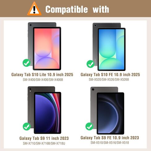 علبة Moko لـ Samsug Galaxy Tab S10 Fe/S9 Fe 5g 10.9 بوصة 2025/2023 ، S9 11 بوصة 2023 مع حامل القلم S ، PU Leather Multi-alman in Kuwait