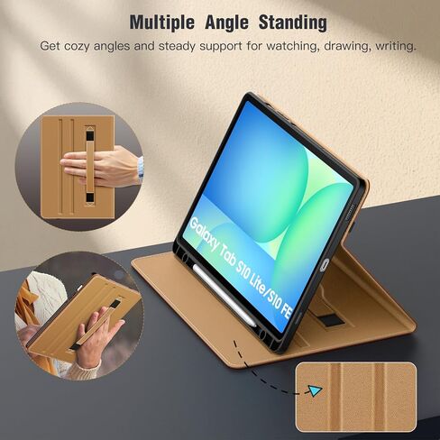 علبة Moko لـ Samsug Galaxy Tab S10 Fe/S9 Fe 5g 10.9 بوصة 2025/2023 ، S9 11 بوصة 2023 مع حامل القلم S ، PU Leather Multi-alman in Kuwait