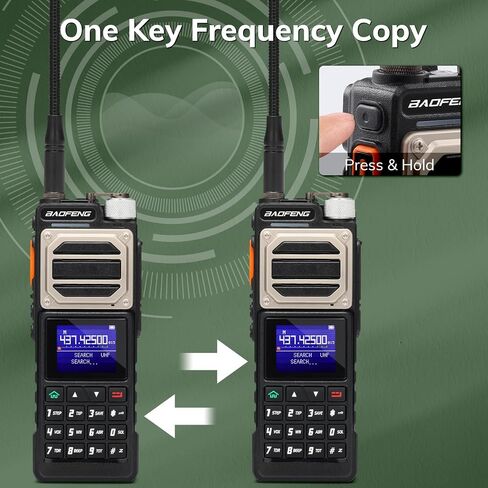 Baofeng UV-25 10W Dual Band Ham Handheld Radio, Tri-Power, UHF VHF FM Airband NOAA Receiver with 5200mAh Battery USB-C Port, 999CH, Tactical Two Way Radio for Adults, Chirp Compatible, Coyote Brown in Saudi Arabia