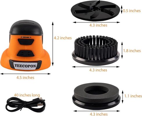 3-in-1 Electric Ice Scraper for Cars & Home – Cordless Handheld Defroster, Cleaner & Polisher, 500 RPM Motor, 2000mAh Battery, Type-C Charging, Lightweight & Portable in Saudi Arabia