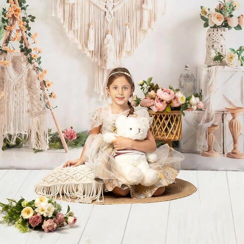 Kate Floor Mats - White Wooden Backdrop Rubber Flooring for Newborn Photography Props Studio 5x4ft in Kuwait