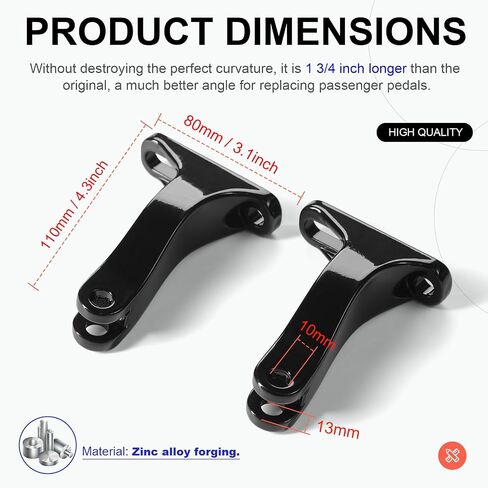 Male Mounts Passenger Footpeg Mounting hook bracket for Harley Street Road Glide Road King electra Glide 1993-2024 (Chromed) in Saudi Arabia