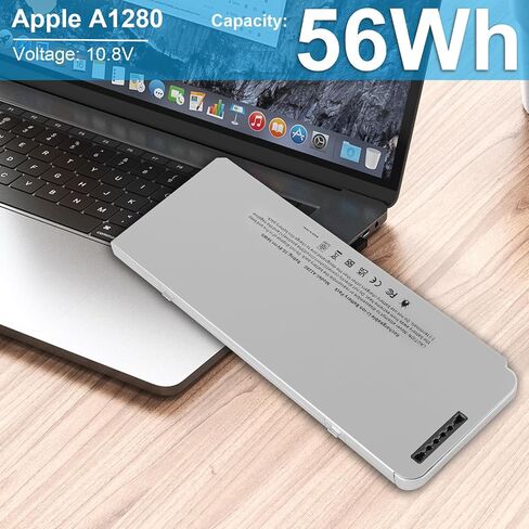 Buying Buying 56WH A1280 بطارية الكمبيوتر المحمول لـ Apple A1280 A1278 (إصدار 2008) MacBook 13 بوصة ، Compabiel لـ MB771G/A MB467LL/A MB466LL/A in Kuwait