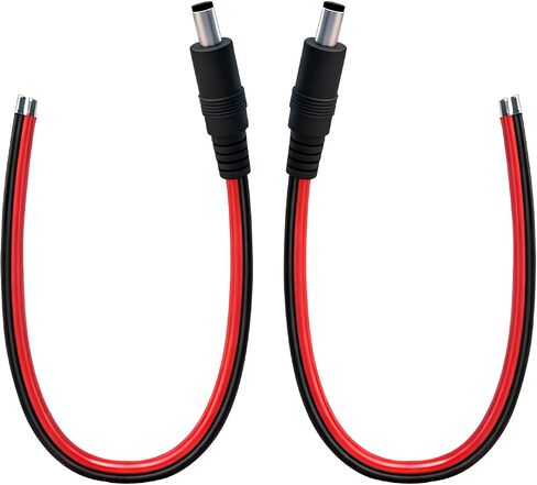 0.8FT 5.5mmx2.1mm DC 14AWG Pigtail Cable Female Cable DC5521 Connector 2pcs in Kuwait