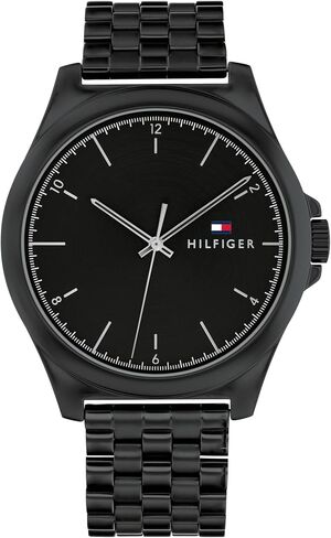 Tommy Hilfiger Men's Classic 3H Quartz Watch - Stainless Steel Bracelet - 3ATM/30 Meters Water Resistance - Minimalist, Casual Elegance for Him - 42mm in Saudi Arabia