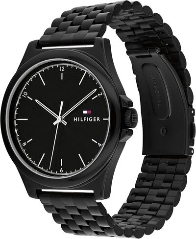 Tommy Hilfiger Men's Classic 3H Quartz Watch - Stainless Steel Bracelet - 3ATM/30 Meters Water Resistance - Minimalist, Casual Elegance for Him - 42mm in Saudi Arabia