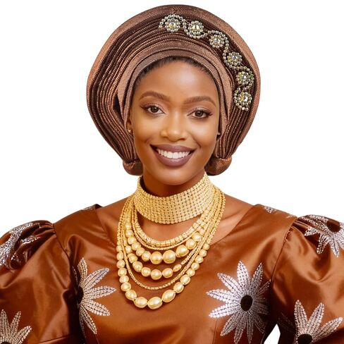العمائم الإفريقية الرائعة ، والقبعات ، ورؤوس الجيل النيجيري الأنيق لفائف الرأس الأفريقية وروابط رأس الجيل التلقائي in Kuwait