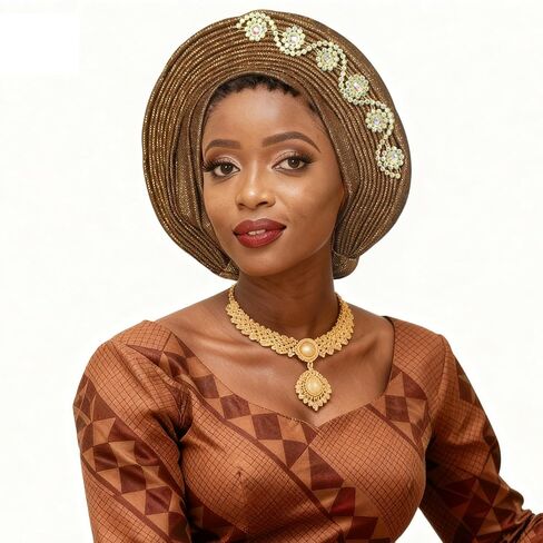 العمائم الإفريقية الرائعة ، والقبعات ، ورؤوس الجيل النيجيري الأنيق لفائف الرأس الأفريقية وروابط رأس الجيل التلقائي in Kuwait