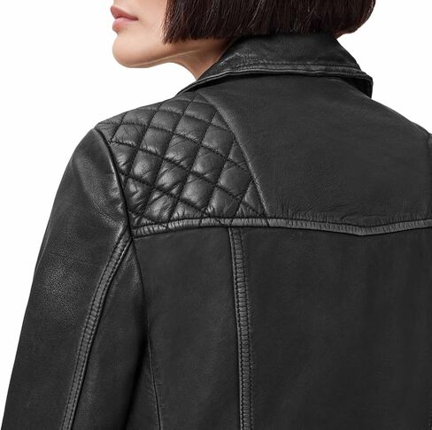 Women's Cargo Leather Biker Jacket in Saudi Arabia