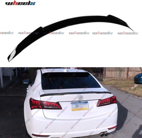 جناح خلفي للسيارة متوافق مع 2015-2020 Acura TLX، جناح منقار البط يناسب سيارات سيدان 15-20 ذات 4 أبواب، شفة جناح سبويلر عالية الركلة (نمط ألياف الكربون) in Kuwait
