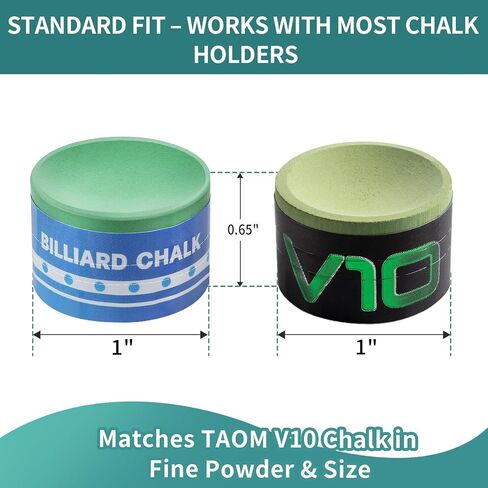 Pool Cue Chalk With Holder, Pure Circle Pool Stick Chalk And Pocket Holder Billiard Table Accessories and Equipment for Professional Tournament, Clubs, Bars, Home in Kuwait