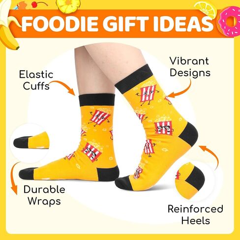HAPPYPOP Cheese Gifts Socks for Women Men - Funny Novelty Crazy Silly Cheese Socks for Teen Girls Boys, Christmas Stocking Stuffers in Saudi Arabia