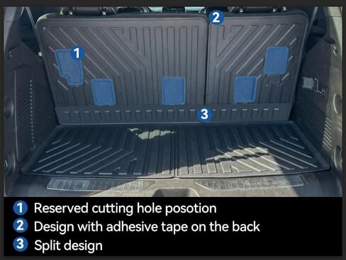 الحصير Oedro Floor Fits لـ Chevrolet Tahoe/ GMC Yukon 2021-2025 W/ 7 مقعد ، مخصص TPE TPE All Weather Trunk مع مسند الظهر لإكسسوارات Chevy Taho in Kuwait