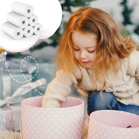 مجموعة من 16 لفة من ورق إعادة تعبئة كاميرا الأطفال للطباعة الفورية، ورق حراري طباعة Phetium HD لمعظم الأطفال طباعة صور الكاميرا الفورية (أبيض - 16 لفة) in Saudi Arabia