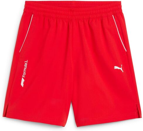 Puma F1 ESS+ Woven Shorts 7" - Men's (White/Red) in Saudi Arabia