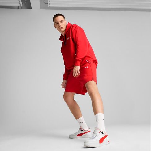 Puma F1 ESS+ Woven Shorts 7" - Men's (White/Red) in Saudi Arabia