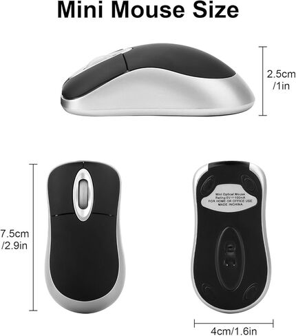 EEKEIT MINI Wired USB C Mouse ، 3-button القابلة للسحب ، الفئران البصرية القابلة للسحب in Kuwait