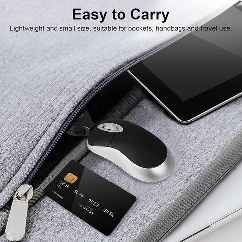 EEKEIT MINI Wired USB C Mouse ، 3-button القابلة للسحب ، الفئران البصرية القابلة للسحب in Kuwait