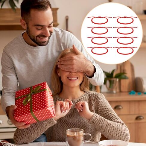 Red String Bracelet, 4Pcs Kabbalah Red Bracelets for Women Men, Waterproof Nylon Adjustable Protection Bracelet for Gifts Good Luck Charm Energy in Kuwait