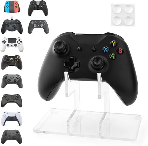 حامل وحدة تحكم عالمي من طابقين لسلسلة Xbox Series X ، Xbox ، PS5 ، PS4،360 ، Switch ، Nintendo ، وحدة تحكم Steam ، سماعة ألعاب ، شاشة Walnut Controller Stand in Kuwait