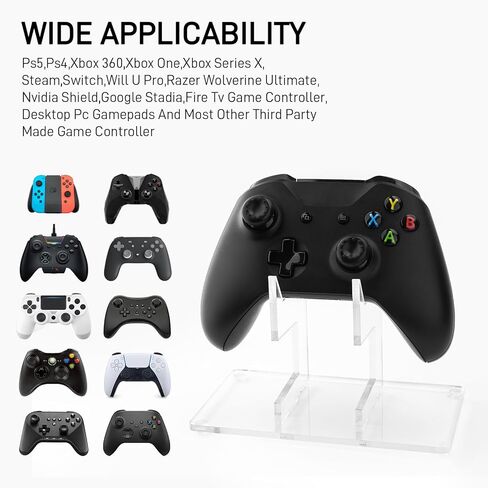 حامل وحدة تحكم عالمي من طابقين لسلسلة Xbox Series X ، Xbox ، PS5 ، PS4،360 ، Switch ، Nintendo ، وحدة تحكم Steam ، سماعة ألعاب ، شاشة Walnut Controller Stand in Kuwait