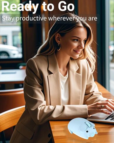 الماوس اللاسلكي الوردي لطيف تصميم خنزير التصميم بلوتوث مزدوج الوضع المحمول مضغوطة خفيفة الوزن صامت صامت كاواي الفئر in Kuwait