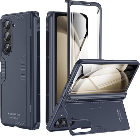 لحالة Samsung Z-Fold-5: [Hidden Kickstand] [الشحن اللاسلكي] حماية ضئيلة حماية خفيفة الوزن مع غطاء الهاتف الحماسي الشاشة لـ Samsung Galaxy Z Fold 5g 2023 in Kuwait