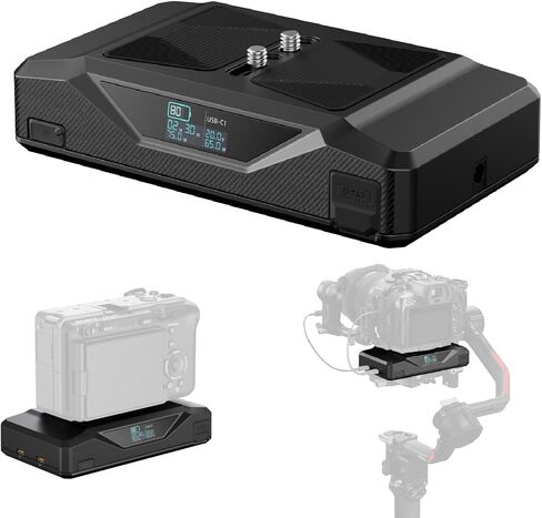 بطارية صغيرة قاعدة CB75 ، 73.8WH / 5000MAH طوال اليوم مع 1/4 "-20 برغي ، مزدوج D-TAP ، 65W USB-C الشحن السريع ، مخرجات 5 موانئ ، بطارية قاعدة محمولة للكاميرا ، ثلاثيات الأرواح الثلاثة in Saudi Arabia