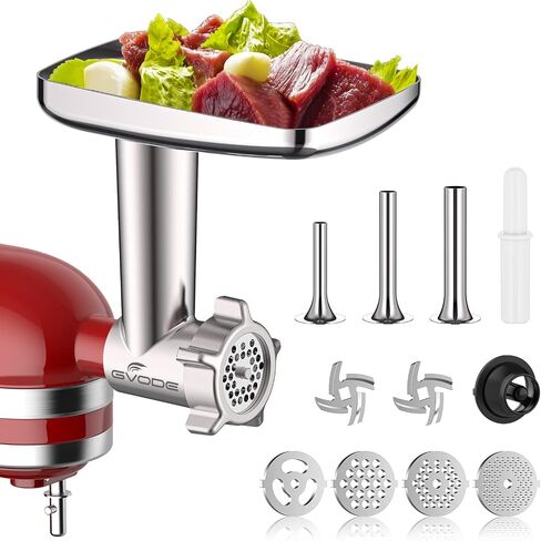 Stainless Steel Meat Grinder for KitchenAid Mixer, Meat Grinders, Sausage Stuffer, Burger Press, For Kitchen Aid Meat Grinder Attachment for Kitchenaid Stand Mixer, Dishwasher Safe in Kuwait