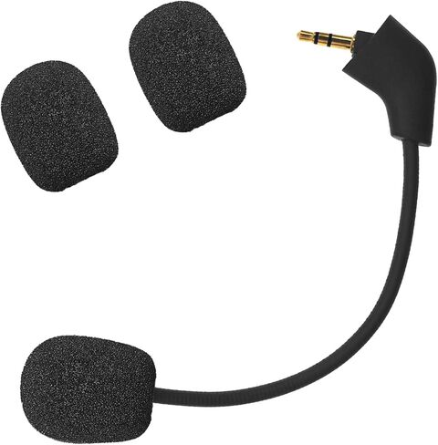 Microphone Replacement for Kingston HyperX Cloud II Wireless Gaming Headset, 3.5mm Jack Detachable Mic Boom on PC PS5 PS4 Xbox Series X/S in Kuwait