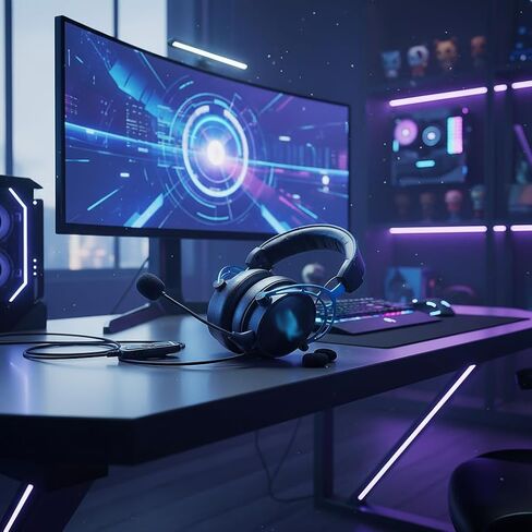 Microphone Replacement for Kingston HyperX Cloud II Wireless Gaming Headset, 3.5mm Jack Detachable Mic Boom on PC PS5 PS4 Xbox Series X/S in Kuwait