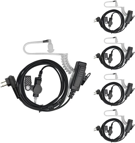 2Pin Covert Tube Walkie Walkie Earpiece, Compatible with Motorola CP200 CP200D BPR40 CP100D CP185 RDM2070D Two Way Radio Headset 5Pack in Kuwait