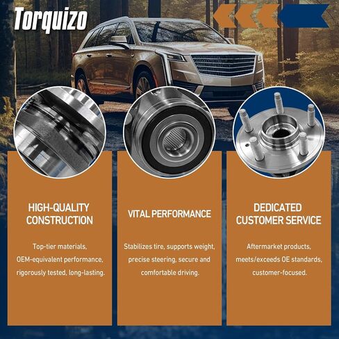 512332 2PCS محمل العجلات الخلفية وتجميع المحور لدودج أفنجر 2008-2014 ، Caliber 2007-2012 ، Chrysler 200 2011-2014 ، Sebring 2007-2010 ، Jeep Compass Patriot 2007-2017 ، 5 lug w/ABS in Kuwait