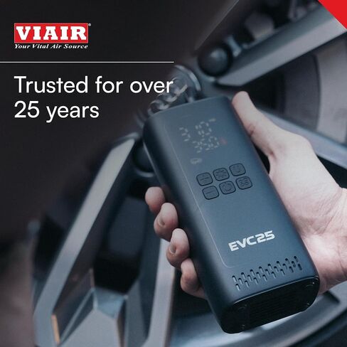 Viair Every Vehicle Carry EVC31 PRO - rechargeable, portable air compressor, dual power source, LED gauge w/preset - Tire Inflator Ideal for LT truck & suv's, cars, motorcycles, & E-bikes in Saudi Arabia