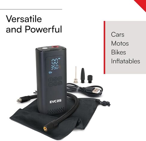 Viair Every Vehicle Carry EVC31 PRO - rechargeable, portable air compressor, dual power source, LED gauge w/preset - Tire Inflator Ideal for LT truck & suv's, cars, motorcycles, & E-bikes in Saudi Arabia