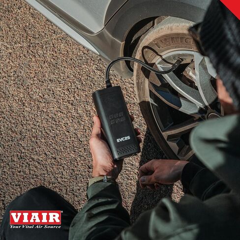 Viair Every Vehicle Carry EVC31 PRO - rechargeable, portable air compressor, dual power source, LED gauge w/preset - Tire Inflator Ideal for LT truck & suv's, cars, motorcycles, & E-bikes in Saudi Arabia