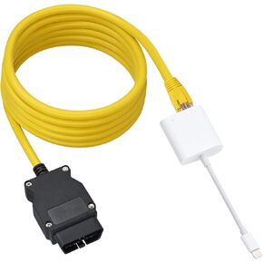 USB to OBD2 2 in 1 Phone to OBD2,ENET Rj45 Cable ethernet Connector Tools to OBD Interface Cable Coding F-Series 10/100Mbps High Speed,Plug and Play in Kuwait