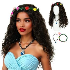 stfantasy Women Wig with Braid Updo Bun for Women Halloween Cosplay 13 Int in Kuwait