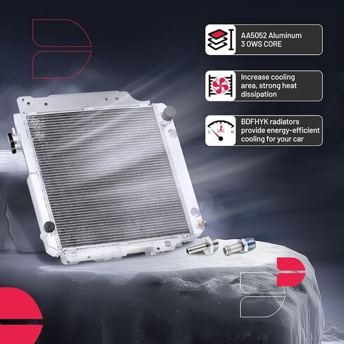 BDFHYK CU13191 Aluminum Radiator Compatible with Hyundai Azera 2012-2017,Compatible with Hyundai Sonata 2011-2014, Compatible with Kia Cadenza/Optima 2011-2016 3.3L V6/2.0L l4/2.4L l4 Replace ‎13191 in Saudi Arabia