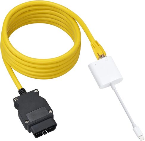 USB to OBD2 2 in 1 Phone to OBD2,ENET Rj45 Cable ethernet Connector Tools to OBD Interface Cable Coding F-Series 10/100Mbps High Speed,Plug and Play in Kuwait
