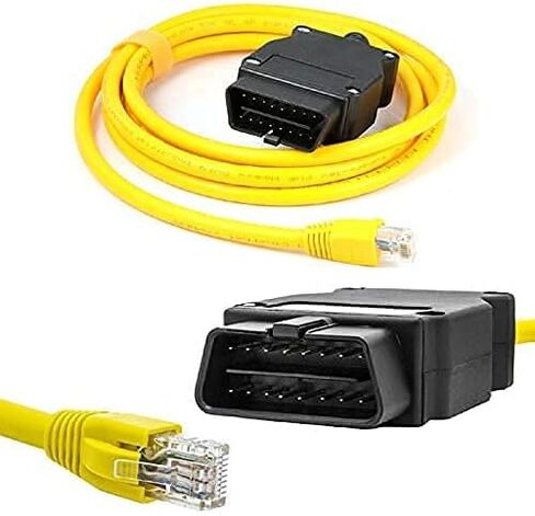 USB to OBD2 2 in 1 Phone to OBD2,ENET Rj45 Cable ethernet Connector Tools to OBD Interface Cable Coding F-Series 10/100Mbps High Speed,Plug and Play in Kuwait