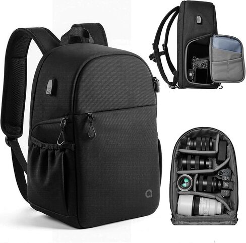 حقيبة تصوير كاميرا Llano لـ DSLR/SLR/Mirrorless-حقيبة تصوير مقاومة للمياه مع فتحة الكمبيوتر المحمول وحامل ثلاثي القوائم ، علبة مضغوطة لـ Canon/Nikon/Sony ، Travel & Outdoor ، سعة 10 لتر ، وردي in Kuwait