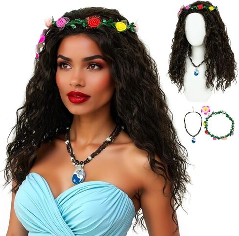 STfantasy Women Wig with Braid Updo Bun for Women Halloween Cosplay 13 Inches Hair with Cap in Kuwait