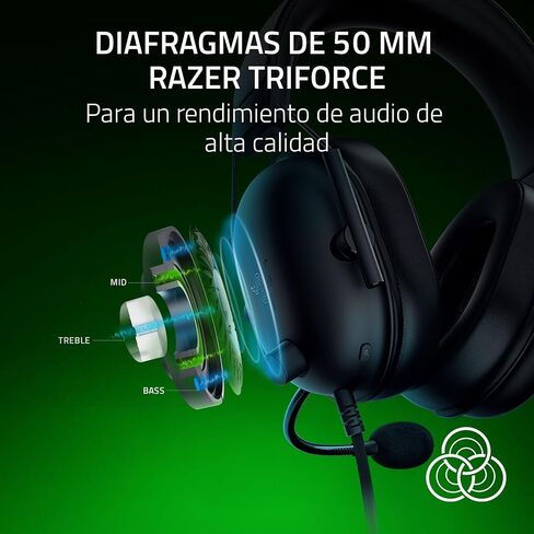 Razer Blackshark V2 X PlayStation Gaming Headset: 50 مم برامج تشغيل - Mic Cardioid - خفيفة الوزن - لـ PS5 و Xbox Series X و PC و Switch عبر مقبس الصوت 3.5 مم - أسود (متجدد) in Kuwait