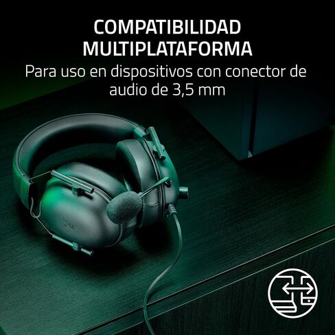 Razer Blackshark V2 X PlayStation Gaming Headset: 50 مم برامج تشغيل - Mic Cardioid - خفيفة الوزن - لـ PS5 و Xbox Series X و PC و Switch عبر مقبس الصوت 3.5 مم - أسود (متجدد) in Kuwait