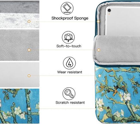 TiMOVO 9-11" Tablet Sleeve Bag for iPad 11-inch A16 2025, iPad 10th Gen. 10.9", iPad 10.2", iPad Air 11 Inch/5th/4th Gen. 10.9", Galaxy Tab A9 Plus 11", Protective Bag Fit Smart Keyboard, Sky Blue in Kuwait