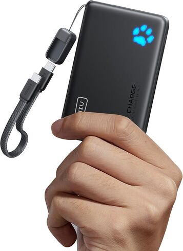 INIU Portable Charger, 22.5W 10000mAh Slim Power Bank, Fast Charging Mini Battery Pack, Travel Trip Accessories Flight Cruise Ship Essentials for College Students Travelers Teen Boys Girls, Blue in Kuwait