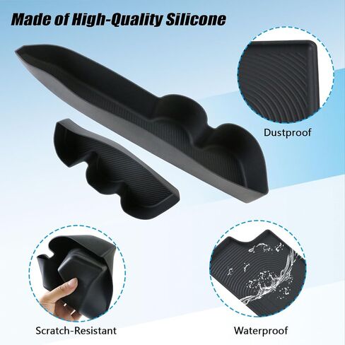 Interior Silicone Liner Insert for Tacoma 4th Gen 2024-2025, Silicone Cup Holder Set for Toyota Tacoma 2025 Accessories, Fits only Double Cab Models - Fully Covered in Kuwait