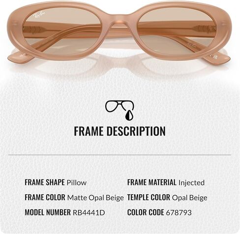Ray -Ban RB4441D Bio Bio Pillow Pillow Shape Shoulding for Men and Women - Classic Sun Grounding - Premium UV Protect in Saudi Arabia